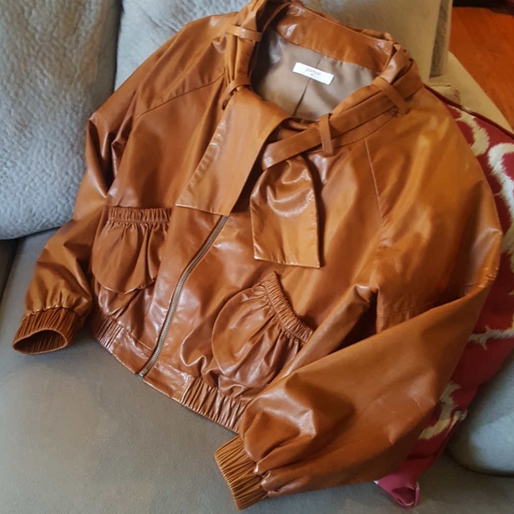 Gorman lamb leather bomber jacket